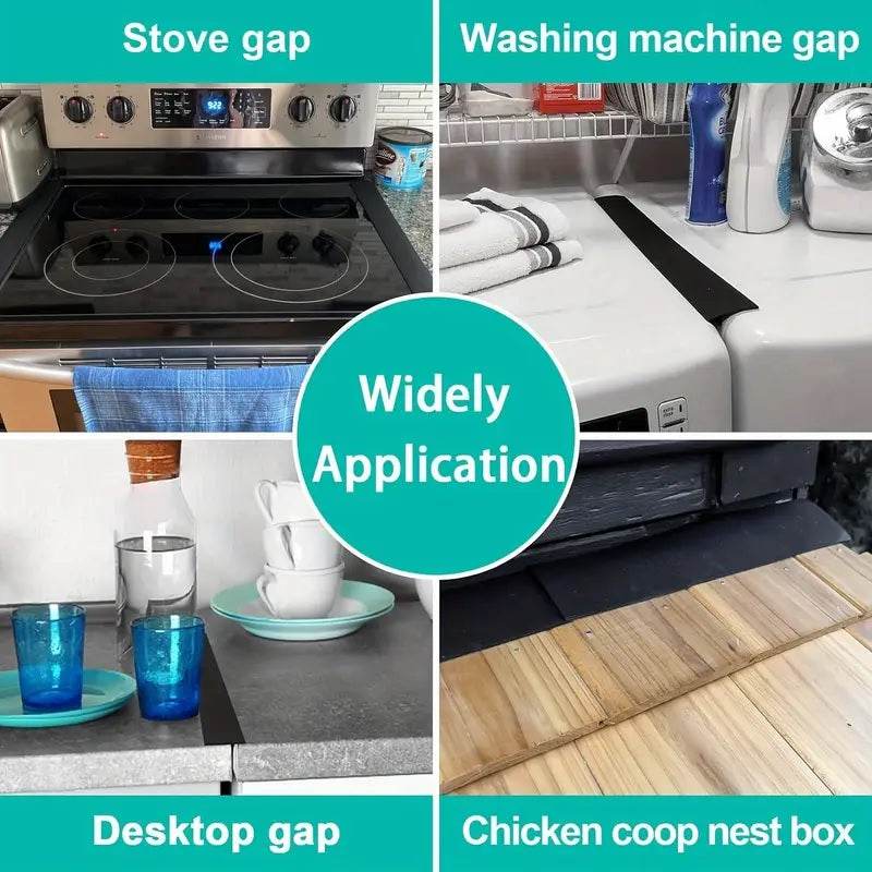 Bande d'étanchéité en silicone pour la protection de la cuisinière et du comptoir de cuisine – Anti-huile et anti-éclaboussures