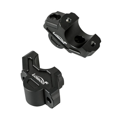 LOBOO Handlebar Risers for Harley-Davidson Pan America 1250 / 1250 Special (2021-on) – CNC Aluminum 0.31 in Rise / 0.71 in Setback, Black Anodized Finish