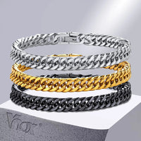 Pulsera personalizada de acero de titanio estilo punk