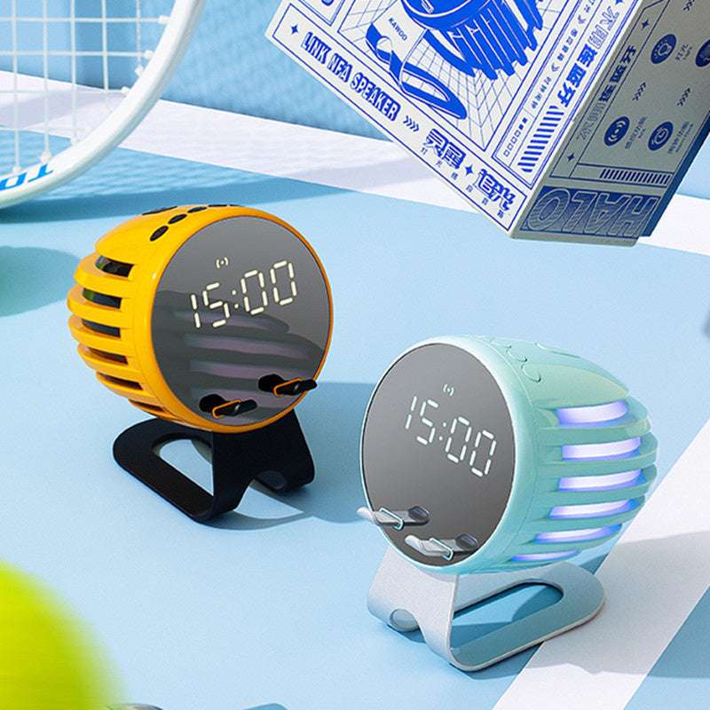Sensor de luz, luz de respiración, soporte para teléfono, reloj, audio