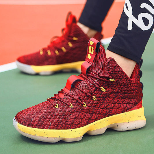Zapatillas de baloncesto de talla grande con amortiguación y caña alta para deportes al aire libre