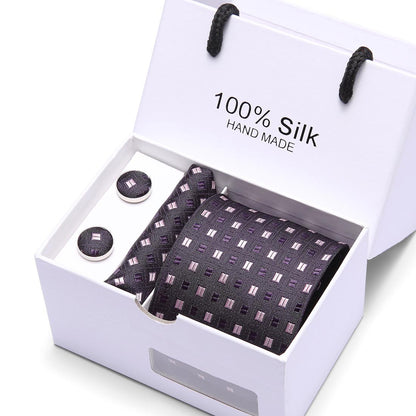 Caja de regalo para hombre, traje de 5 piezas, corbata de negocios formal para boda