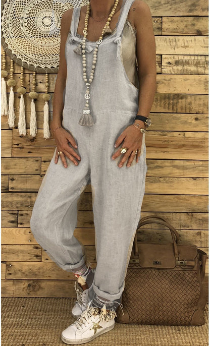 Loose suspender jumpsuit plus size overalls