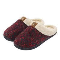 Pantuflas de hombre cómodas de lana con espuma viscoelástica