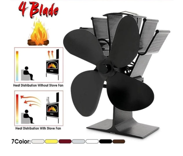 Ventilador silencioso termodinámico para chimenea termómetro para chimenea