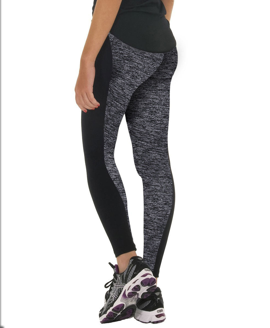 Leggings de talla grande con paneles múltiples y realce de cadera