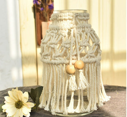 Ins Style Nordic Hand-woven Vase Creative Decoration Living Room Table Decoration Candlestick Shooting Props