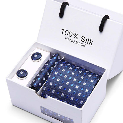 Caja de regalo para hombre, traje de 5 piezas, corbata de negocios formal para boda