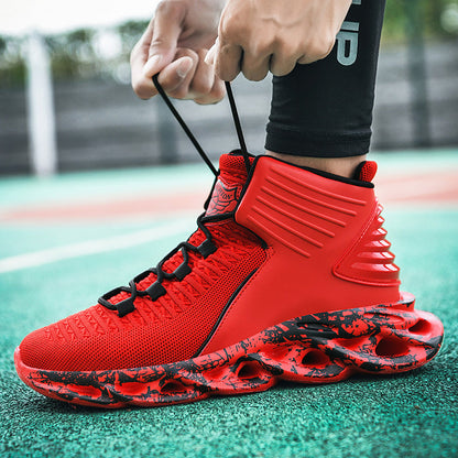 Nouvelles Chaussures de Basket Sportives Rouges ANTIDÉRAPANTES pour HOMMES