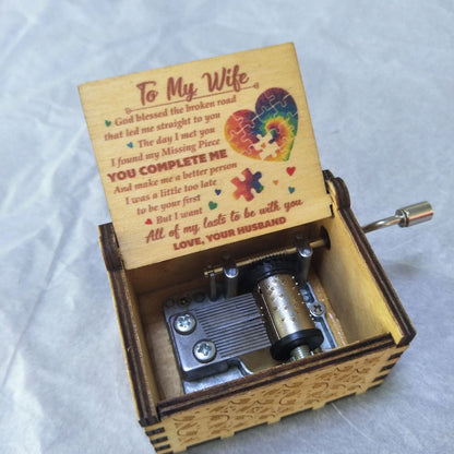 Painted music box creative gift decoration