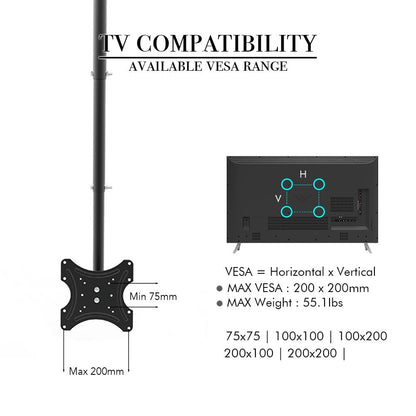 Tv Ceiling Bracket Length Apparel