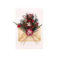 Material de bricolaje para tarjetas de felicitación con flores secas