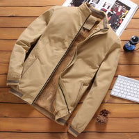Chaqueta cortavientos para hombre con cuello alto