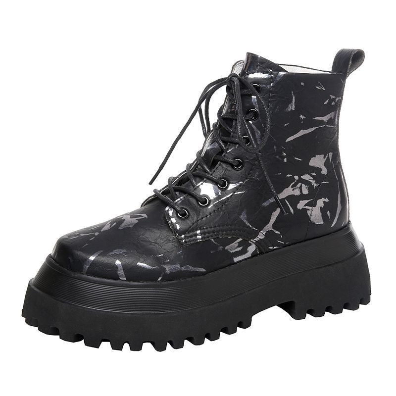 Printed High-top Shoes Women Decor