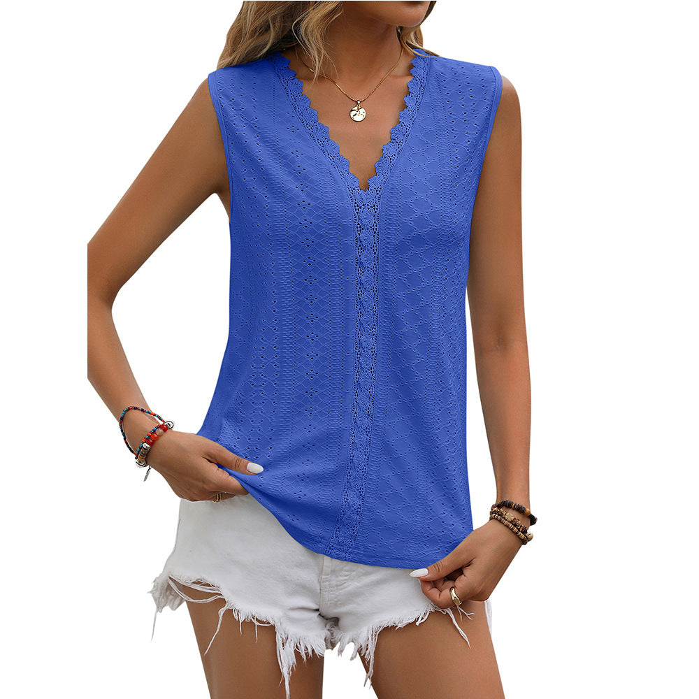 Women's Lace V-Neck Hollow Vest