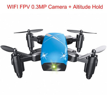 Micro Dron Plegable RC Juguetes Cuadricóptero con Cámara WiFi Control por APP Helicóptero Dron Regalo para Niños con Volante de Dirección con Rodamiento 3D