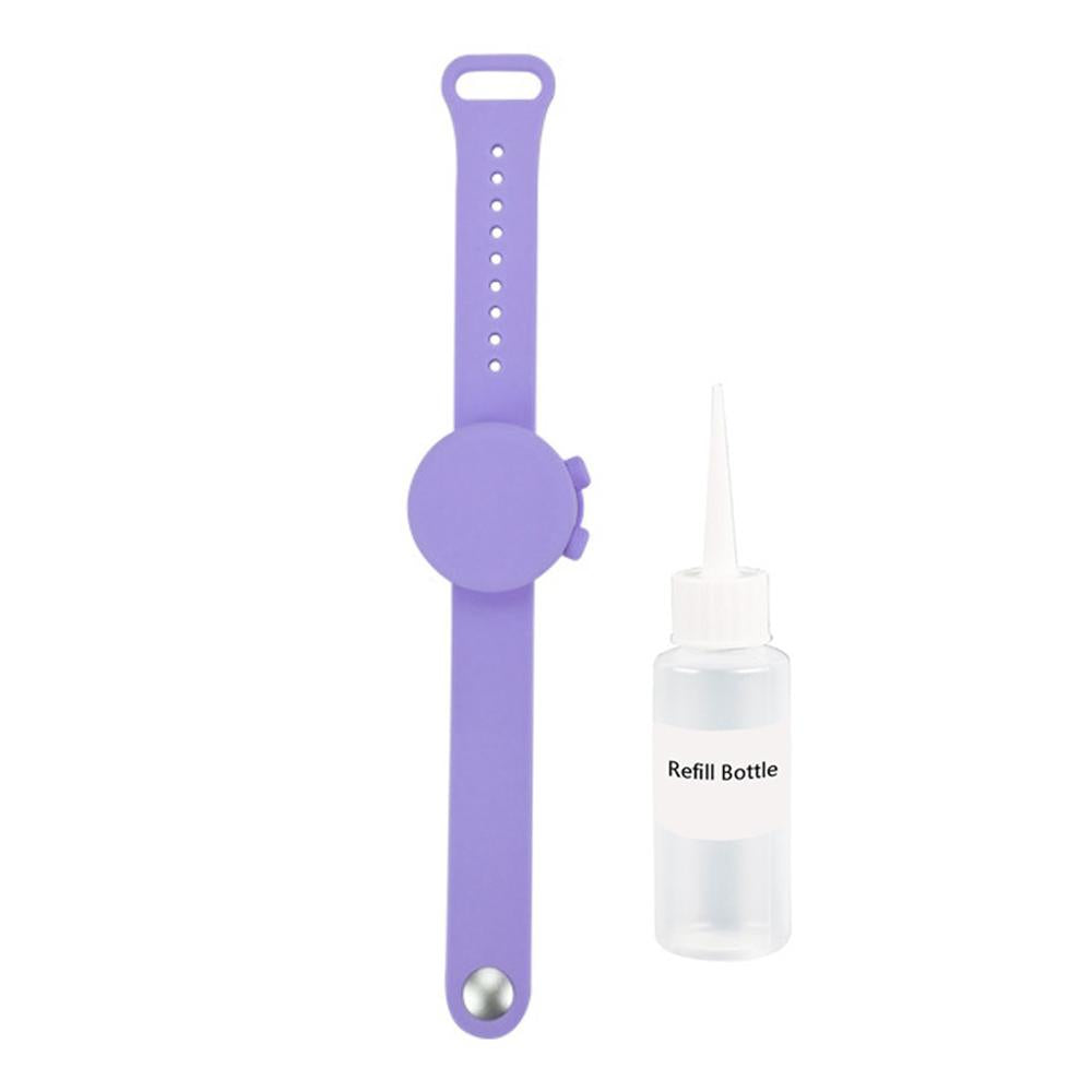 Pulsera desinfectante de silicona para exteriores con desinfectante de manos