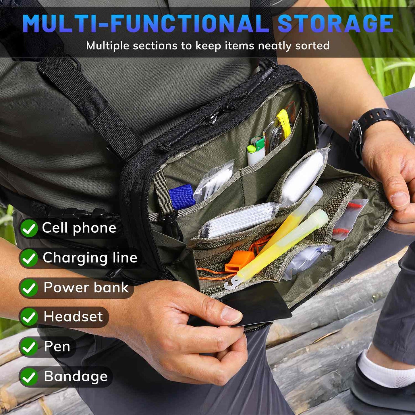 Votagoo Tactical Lightweight Running Hydration Vest with 2L Water Bladder Bag