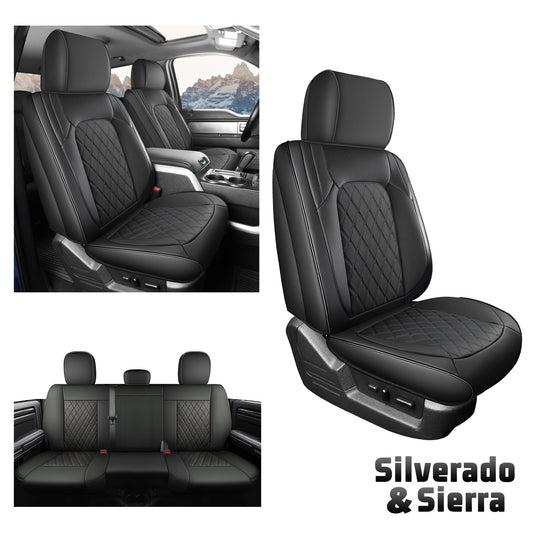 Umbrauto Truck Seat Covers for Silverado/Sierra,Black