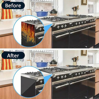 Bande d'étanchéité en silicone pour la protection de la cuisinière et du comptoir de cuisine – Anti-huile et anti-éclaboussures