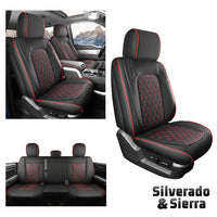 Umbrauto Truck Seat Cover Fit for  Silverado/Sierra,Red