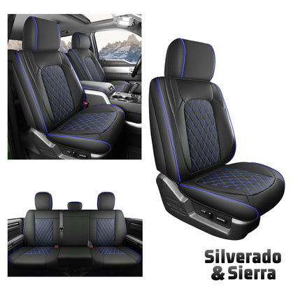 Housses de siège de camion Umbrauto compatibles avec Silverado et Sierra, bleu