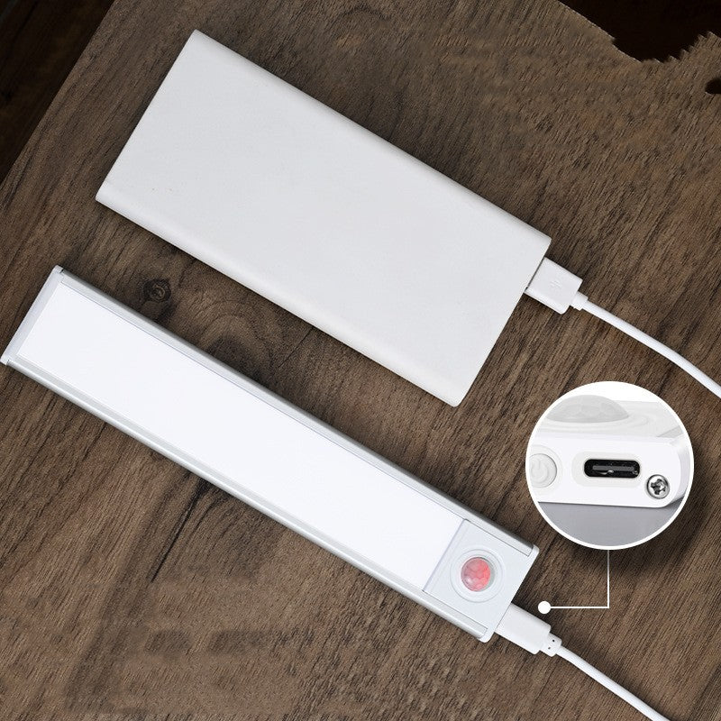 Luz delgada, inteligente, recargable con sensor de cuerpo humano