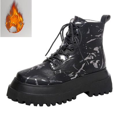 Printed High-top Shoes Women Decor
