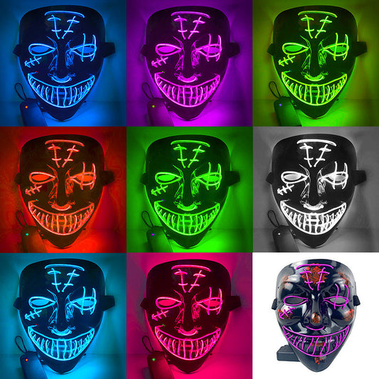 Masque d'Halloween lumineux LED à lumière froide