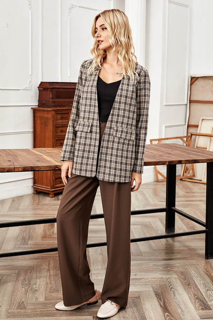 Blazer à carreaux automne-hiver