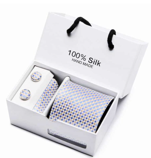 Caja de regalo para hombre, traje de 5 piezas, corbata de negocios formal para boda
