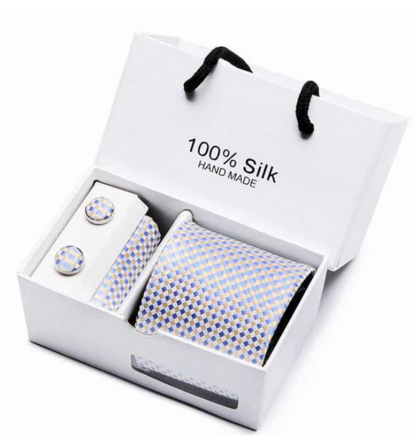 Caja de regalo para hombre, traje de 5 piezas, corbata de negocios formal para boda
