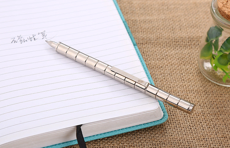 Boîte cadeau anti-stress Kits dorés noirs amusants Stylo polaire magnétique Fidget avec stylet bille