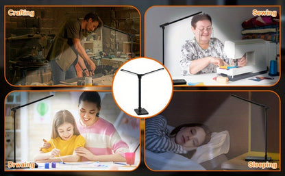Adjustable LED Desk Lamp – Touch Dimmable Gooseneck Light for Office & Reading