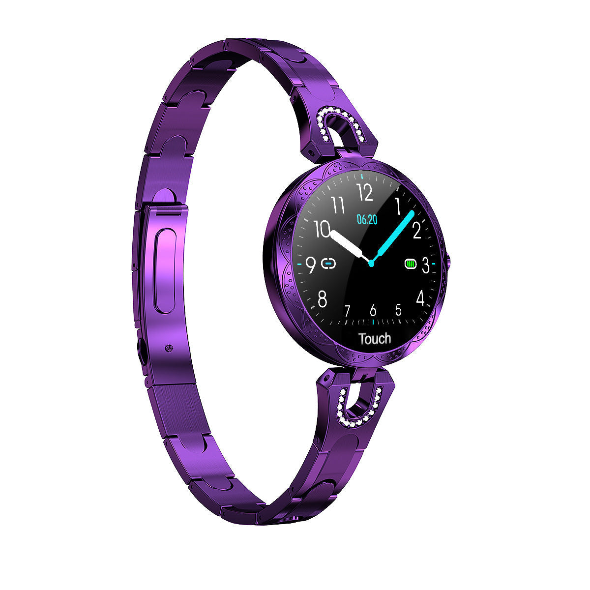 Montre intelligente de mode pour femmes Dispositif portable étanche Moniteur de fréquence cardiaque Montre intelligente de sport pour femmes Mesdames