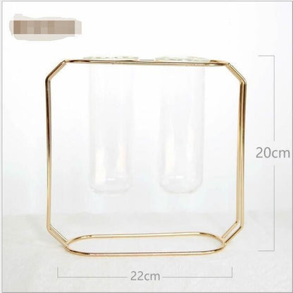 Geometric Rose Gold Vase