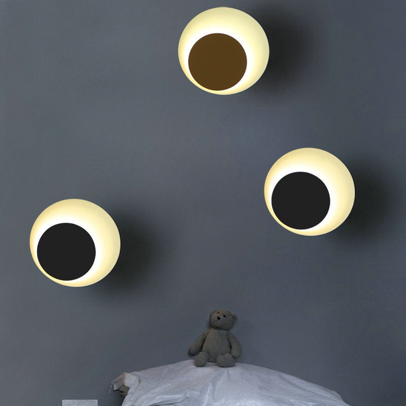 Lámpara de pared redonda de macaron colorido eclipse