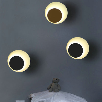 Lámpara de pared redonda de macaron colorido eclipse