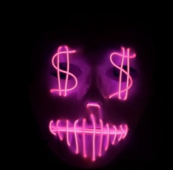 Masque de fête LED dollar américain