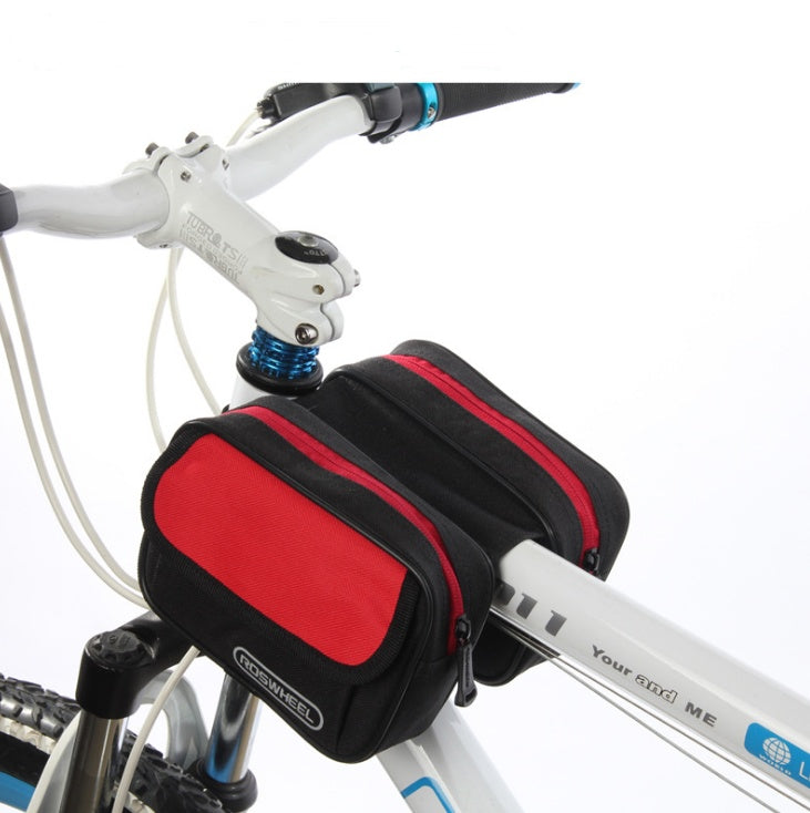 Bolsa de bicicleta, bolsa de viga delantera, bolsa de sillín, equipo de ciclismo de montaña, bolsa de tubo superior, bolsa de accesorios de bicicleta
