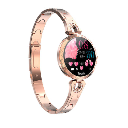 Montre intelligente de mode pour femmes Dispositif portable étanche Moniteur de fréquence cardiaque Montre intelligente de sport pour femmes Mesdames