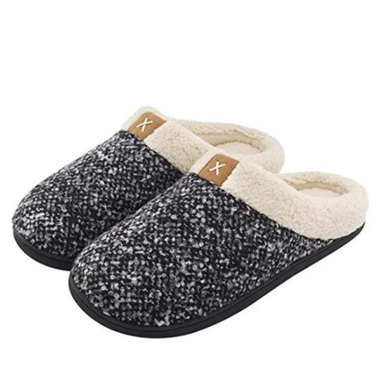 Pantuflas de hombre cómodas de lana con espuma viscoelástica