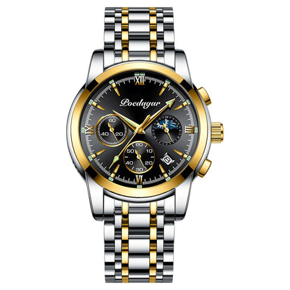 Multifunctional Men's Watch Luminous Waterproof Quartz Wrist Watch
