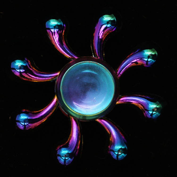Electroplating colorful fingertip spinning top