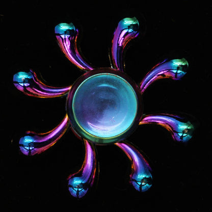 Electroplating colorful fingertip spinning top