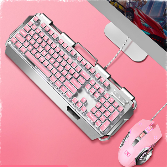 Clavier mécanique rose véritable
