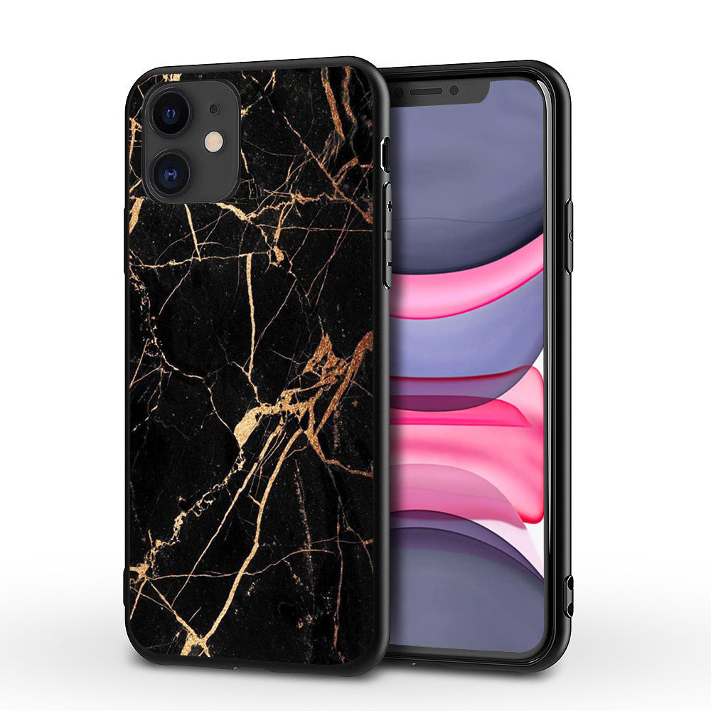 Marble Print TPU iPhone Case – 9 Style Options | Drop-Resistant Back Cover | iPhone 5–11