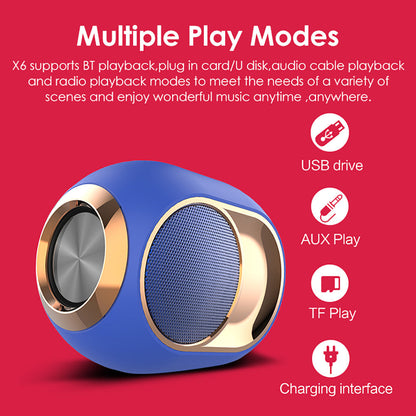 X6 Altavoz Bluetooth Subwoofer Inalámbrico