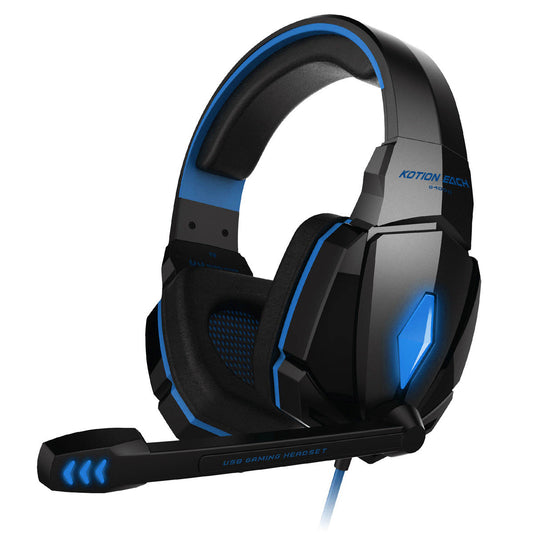 Casque de jeu e-sport, casque d'ordinateur anti-bruit stéréo