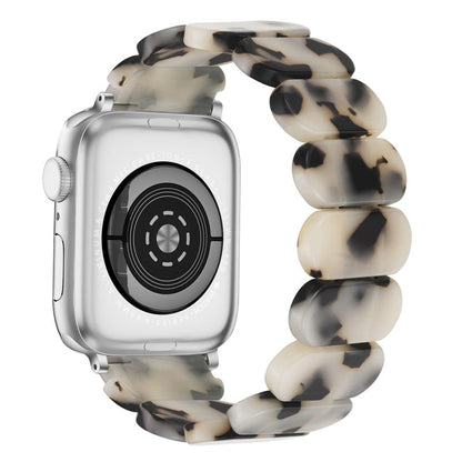 Bracelet en résine pour Apple Watch version ovale - motif écaille de tortue